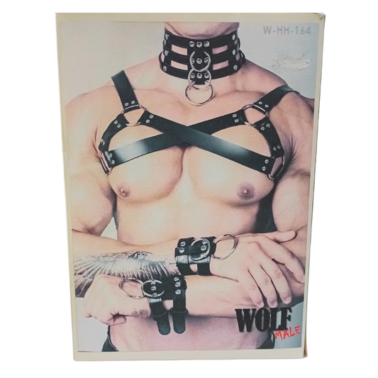 Arnés para Hombre de Pecho, Muñecas y Cuello Wolf Male