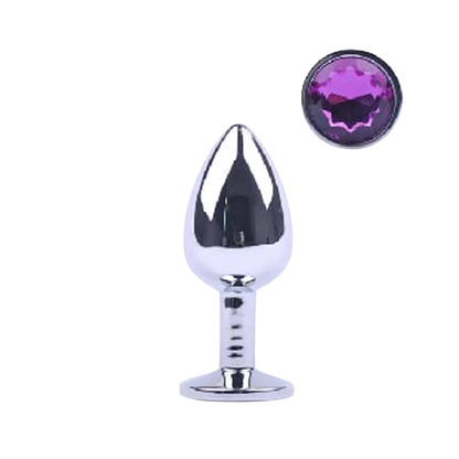 Plug Anal de Metal con Perla de Cristal