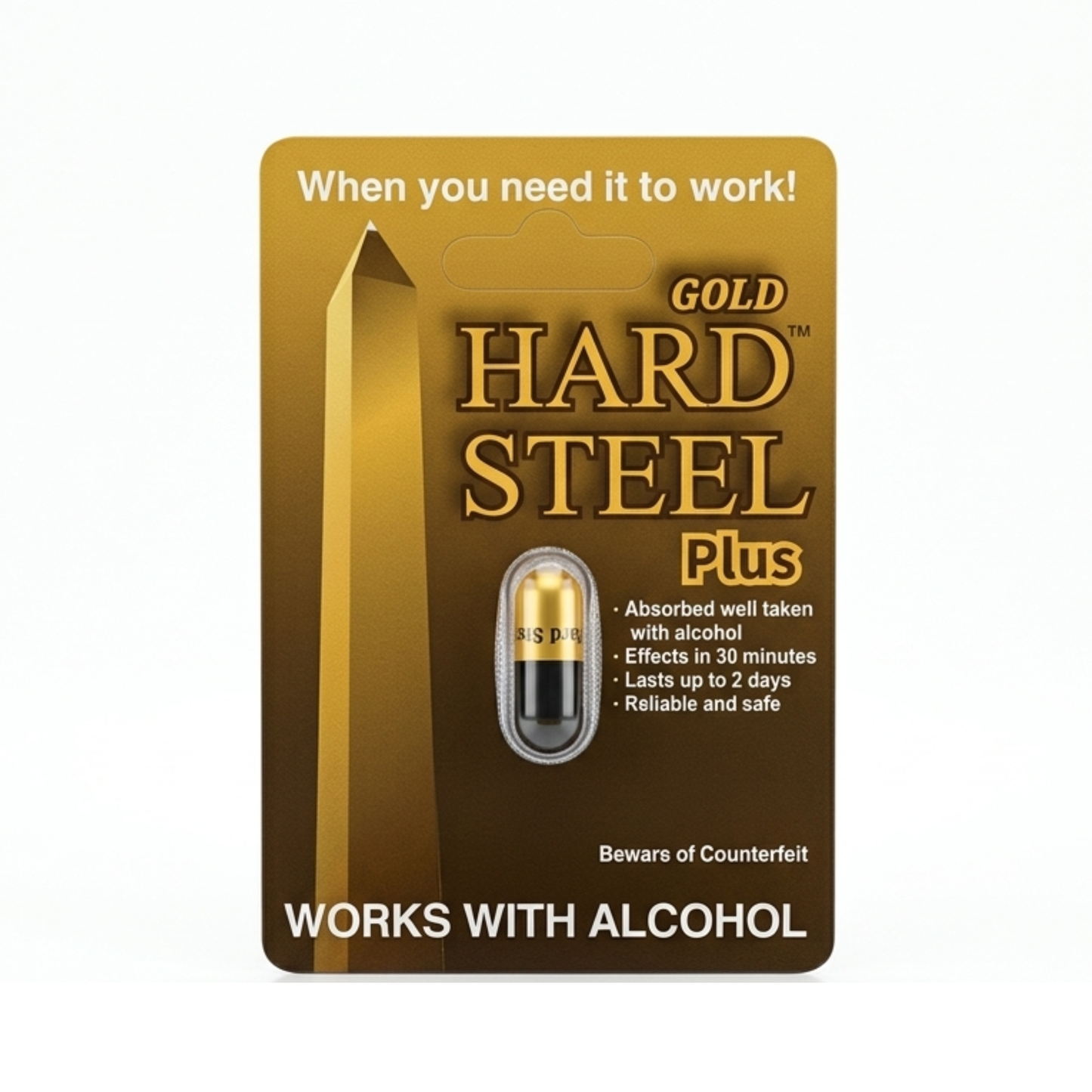 Gold Hard Steel Plus - Potenciador Sexual para Hombre