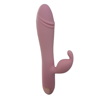 Vibrador Rabbit Rosa con Base Dorada - Doble Estimulación