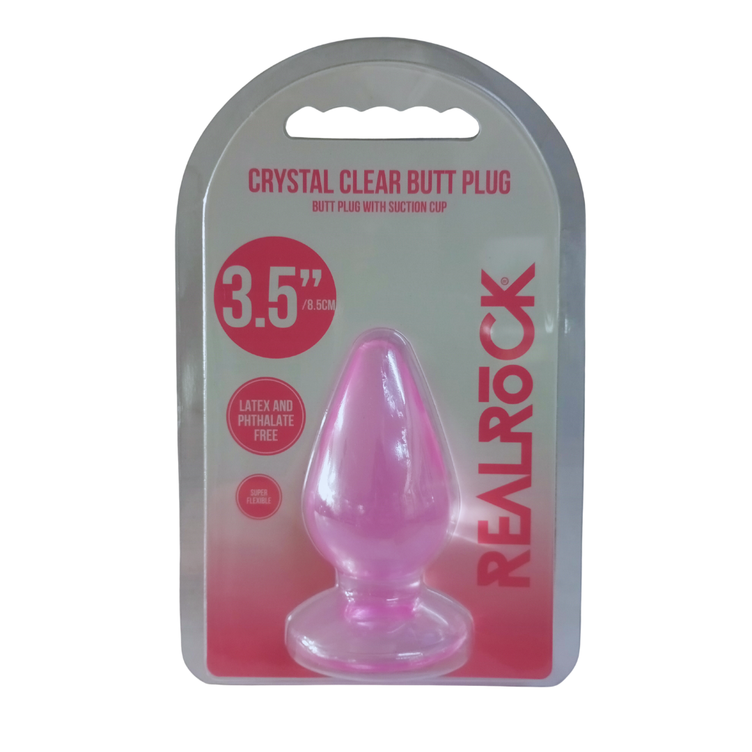 Crystal Clear Plug con Ventosa - RealRock 8.5 cm