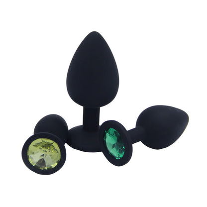Plug Anal de Silicona Negro Talla S