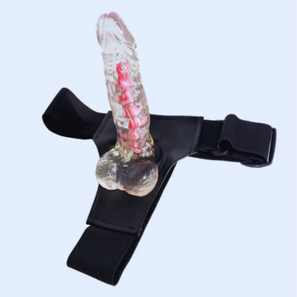 Arnés con Dildo Transparente de Silicona Premium