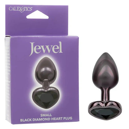 Plug Anal Calexotics Jewel Black Diamond Heart - Small