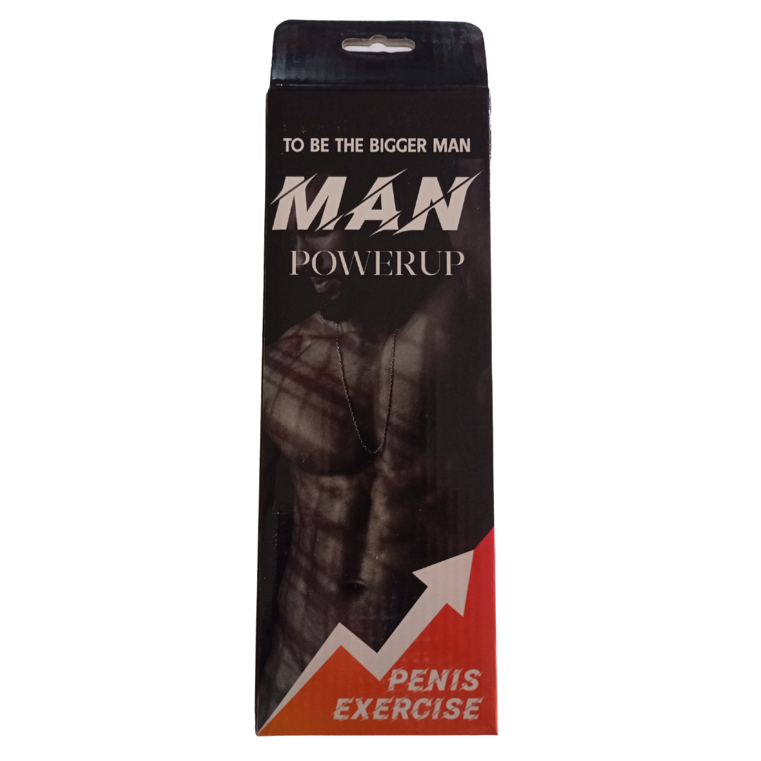Bomba de vacío para hombre en caja, marca MAN PowerUp, vista frontal