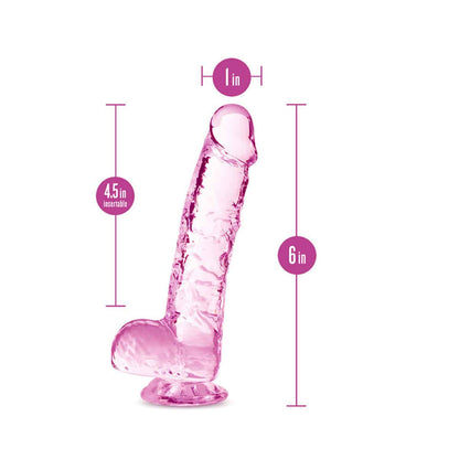 Naturally Yours 6 Inch Crystalline Dildo - Rosa