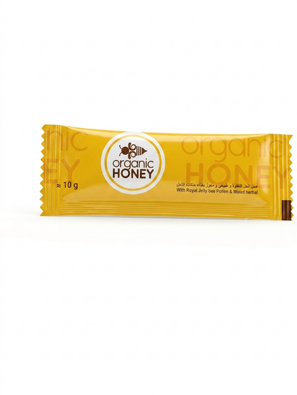 Organic Honey - Miel con Jalea Real, Polen y Ginseng 10 g