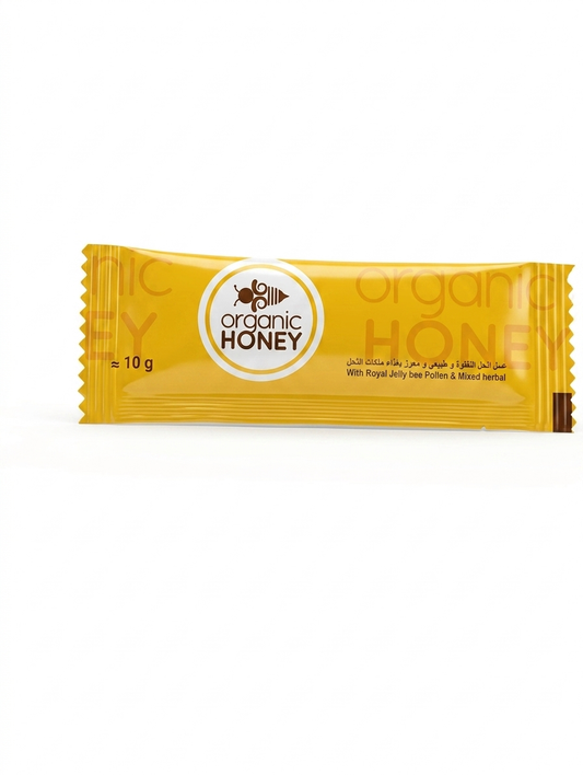 Organic Honey - Miel con Jalea Real, Polen y Ginseng 10 g
