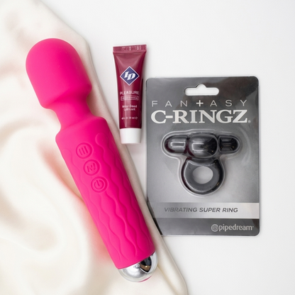 Kit Placer Total: Vibrador Flexible + Anillo Vibrador + Lubricante Estimulante