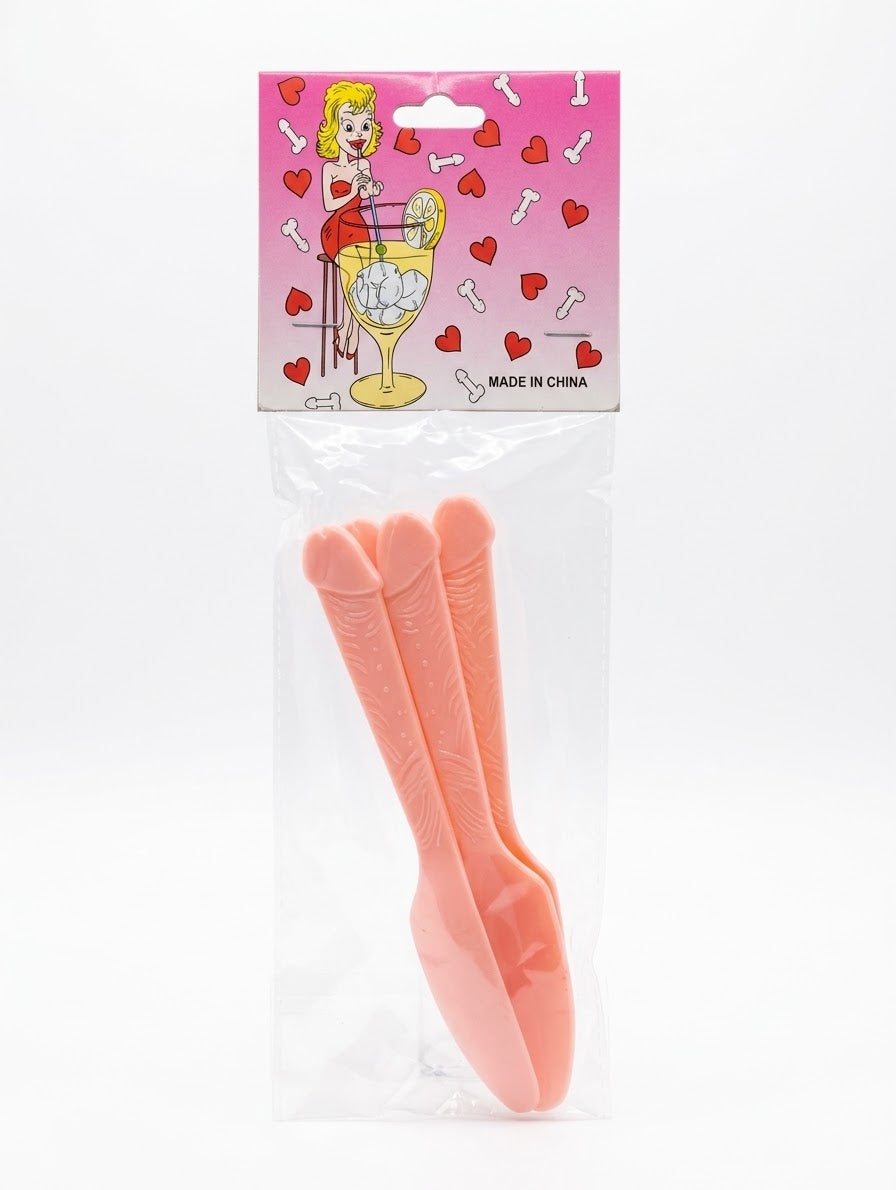 Cubiertos para fiestas con diseño divertido, paquete de 6
