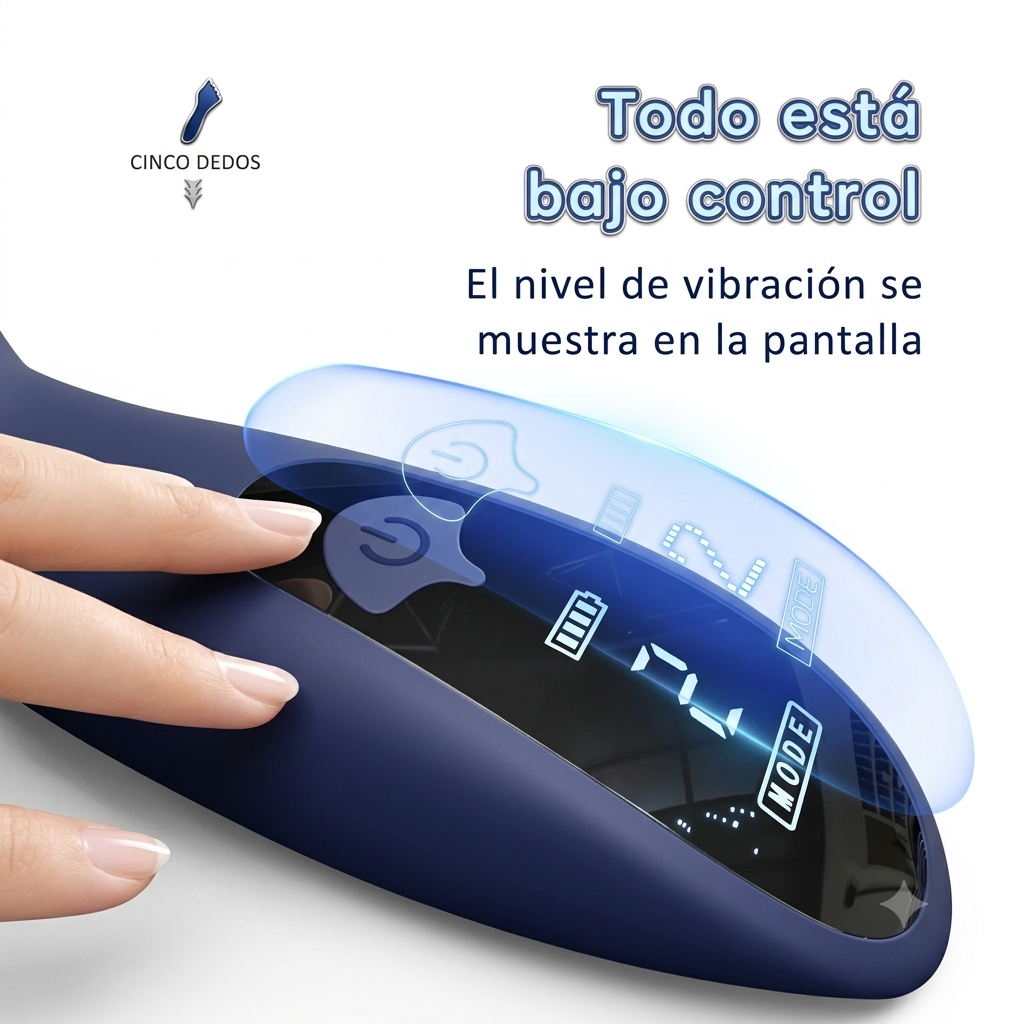 Estimulador Masculino con Pantalla Digital y Carga Magnética