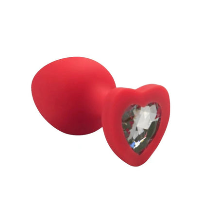 Plug Anal de Silicona con Base de Cristal Talla S