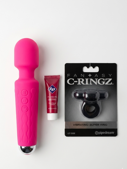 Kit Placer Total: Vibrador Flexible + Anillo Vibrador + Lubricante Estimulante