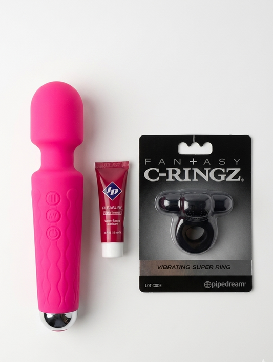 Kit Placer Total: Vibrador Flexible + Anillo Vibrador + Lubricante Estimulante