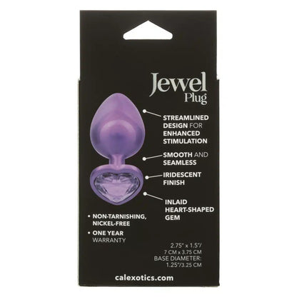 Jewel Plug Amethyst Heart - Grande