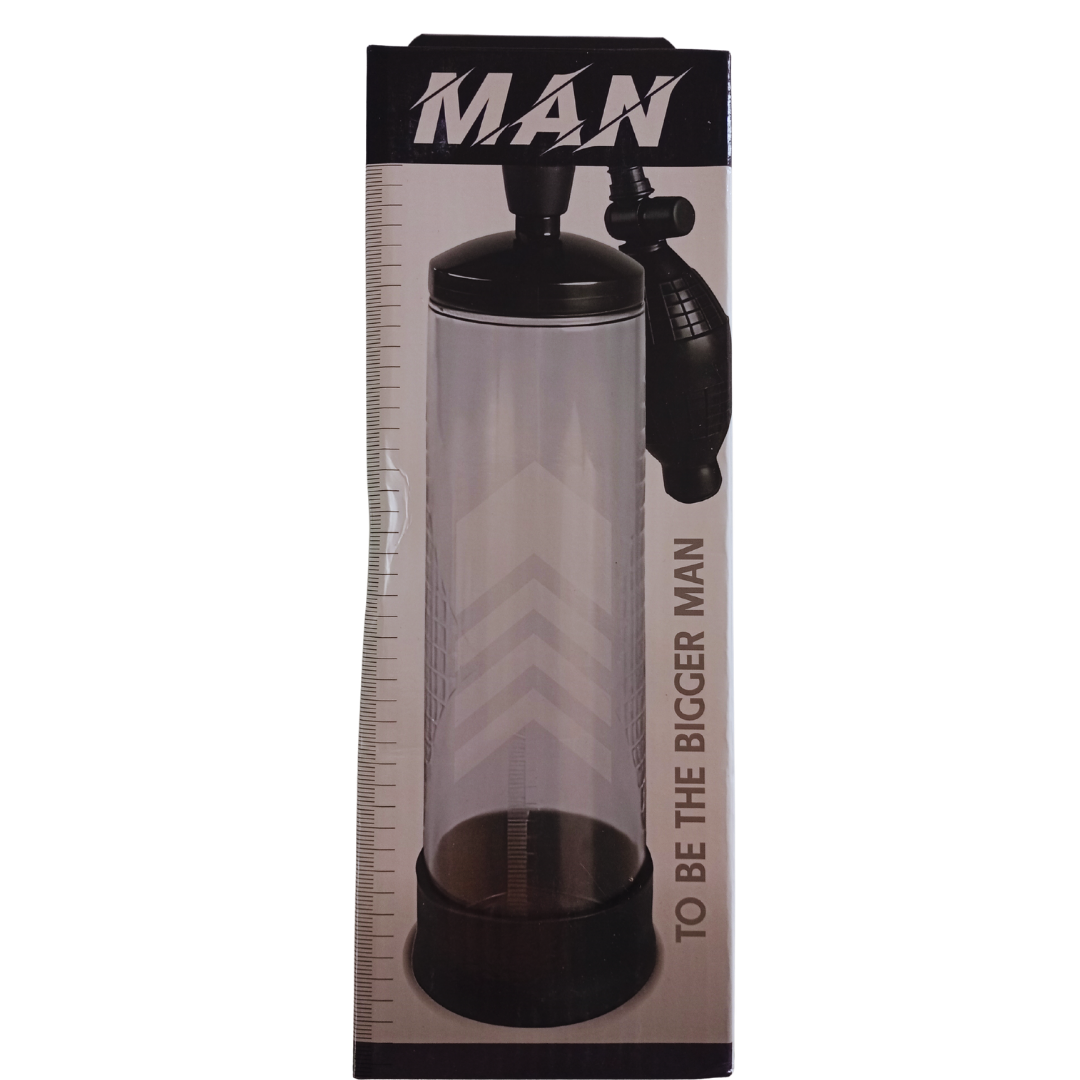 Caja negra de bomba de vacío masculina MAN PowerUp, vista frontal con diseño premium