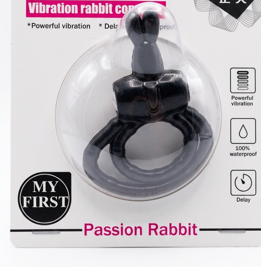Passion Rabbit Anillo Vibrador Doble con Conejito Estimulador