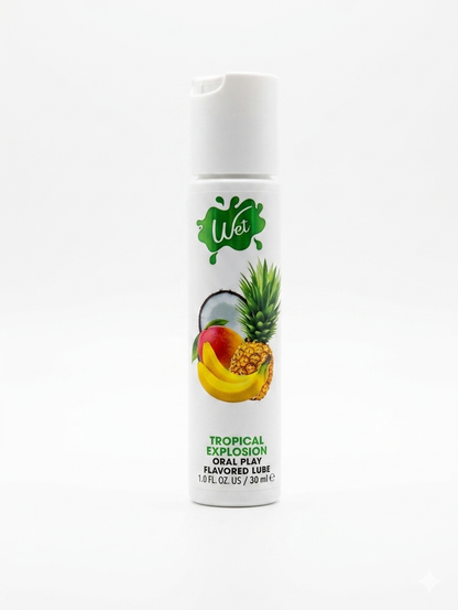 Lubricante Wet Oral Play con Sabor a Base de Agua 30ml