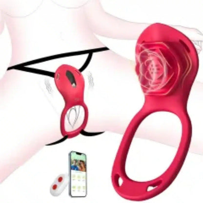 Anillo Vibrador con Control Remoto y App - Diseño Rosa