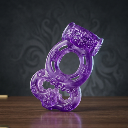 Anillo Vibrador Desechable Doble con Estimulador