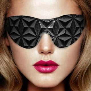 Antifaz Ciego Unisex con Textura Geométrica - Negro