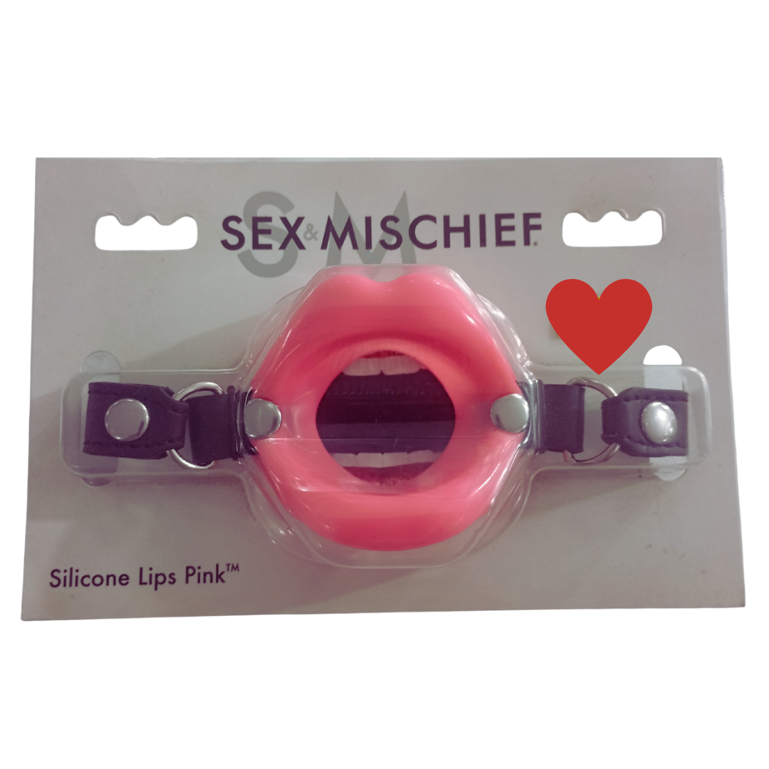 Mordaza Labios de Silicona Rosa - Sex & Mischief