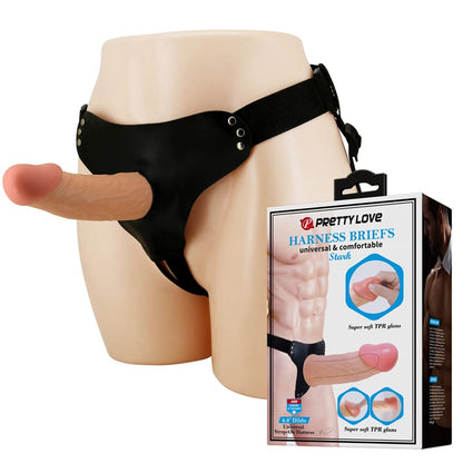 Pretty Love Harness Briefs Stark con Dildo Realista