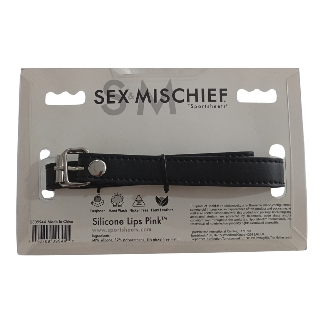 Mordaza Labios de Silicona Rosa - Sex & Mischief