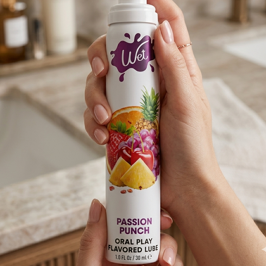 Lubricante Wet Oral Play con Sabor a Base de Agua 30ml