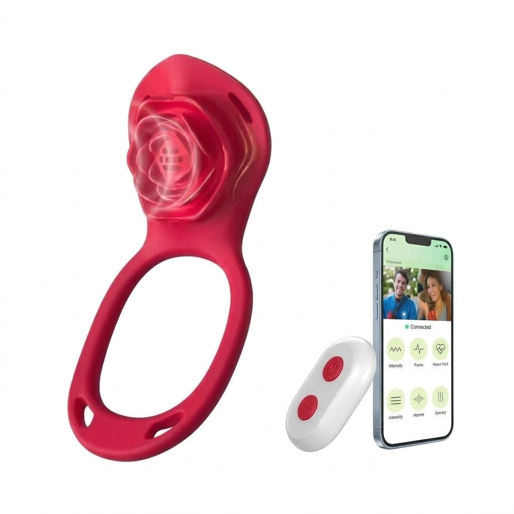 Anillo Vibrador con Control Remoto y App - Diseño Rosa
