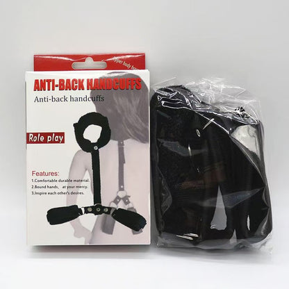 Esposas Anti-Back BDSM con Collar – Restricción de Manos a Cuello Role Play