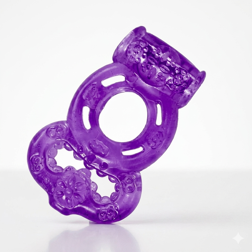 Anillo Vibrador Desechable Doble con Estimulador