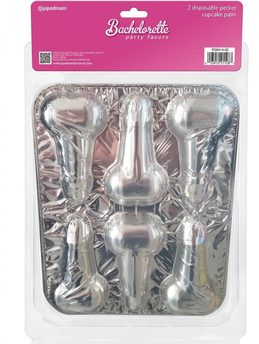 Moldes desechables para cupcakes de despedida de soltera, empaque trasero con código de barras