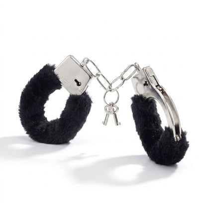 Esposas con Peluche Negro y Llave