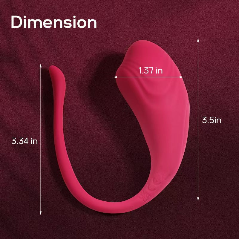 Bala Vibradora Tipo Ballenita con Cola Flexible – Silicona Premium Recargable