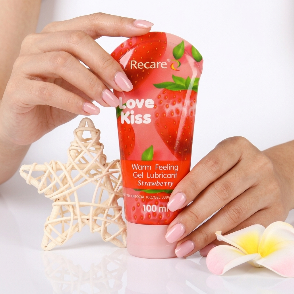 Recare Love Kiss - Gel Lubricante Efecto Calor Fresa 100 ml
