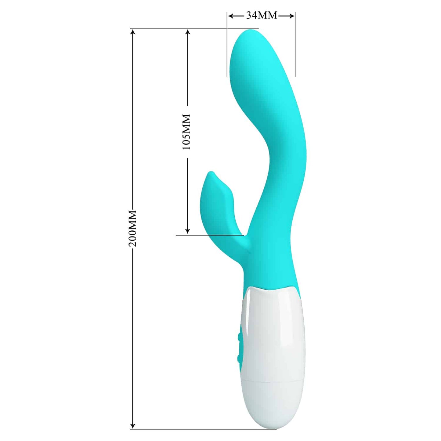 Vibrador Rabbit Pretty Love Brigity con Estimulador Dual 20 cm