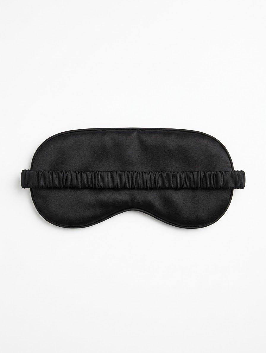 Antifaz para Dormir de Seda Negro - Unisex