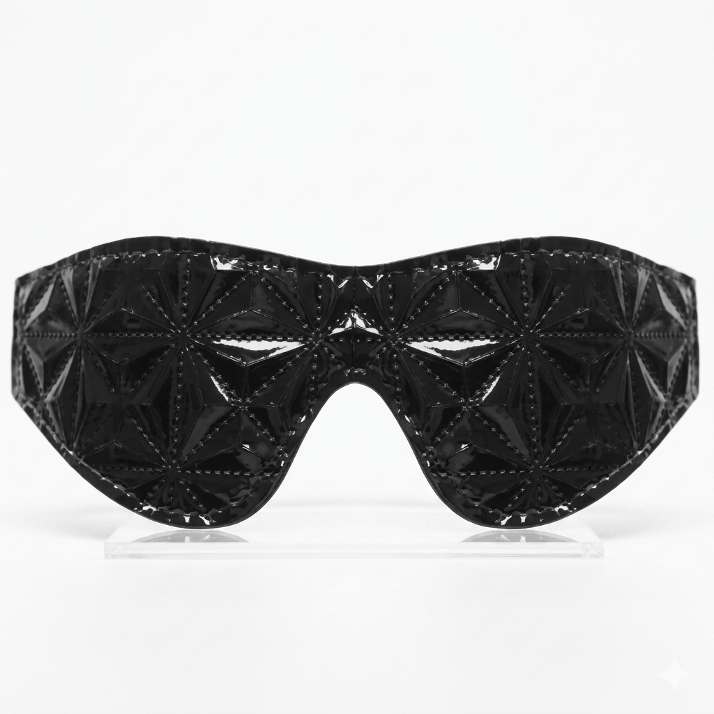 Antifaz Ciego Unisex con Textura Geométrica - Negro
