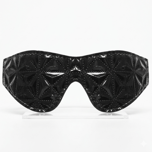 Antifaz Ciego Unisex con Textura Geométrica - Negro