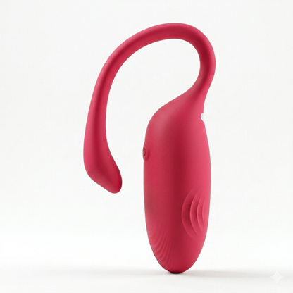Huevo Vibrador con Asa de Extracción Flexible – Silicona Premium Recargable Manos Libres