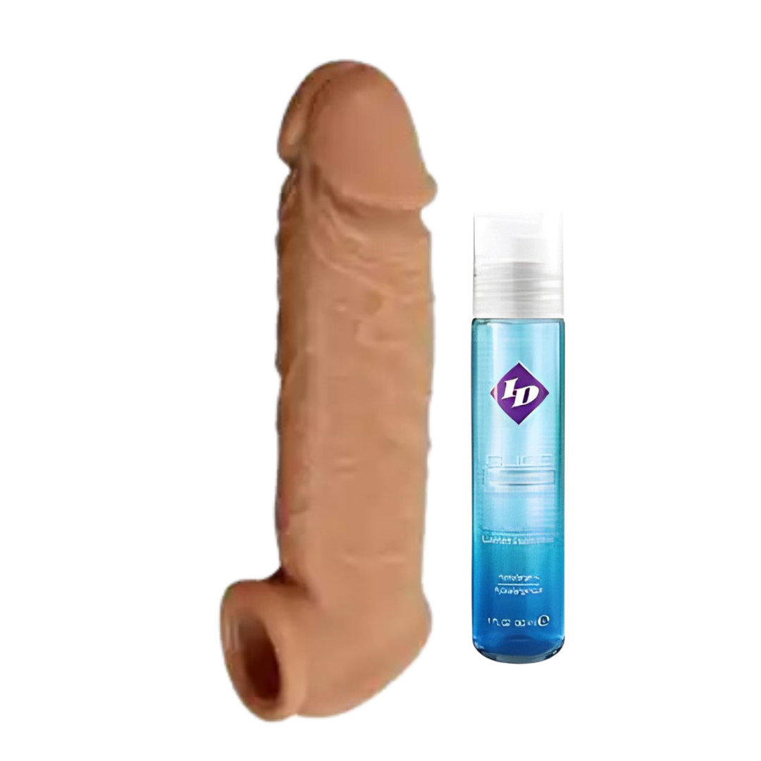 Kit Masculino Funda Extensora RealRock 7" + Lubricante ID Glide 30ml