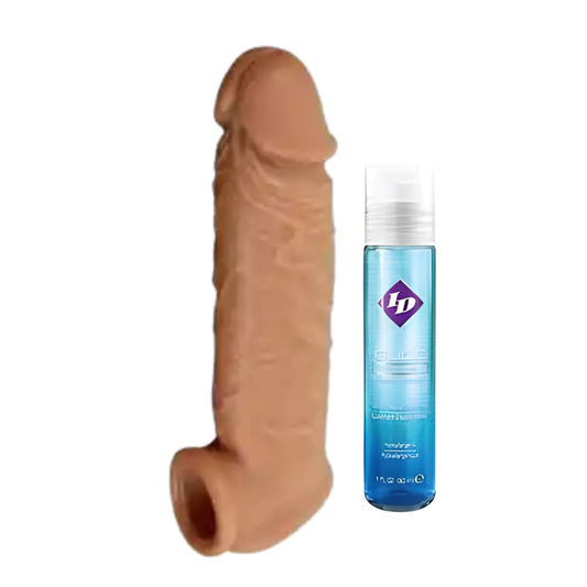 Kit Masculino Funda Extensora RealRock 7" + Lubricante ID Glide 30ml