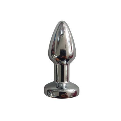 Plug Metálico Vibrador Recargable USB - Talla Chica