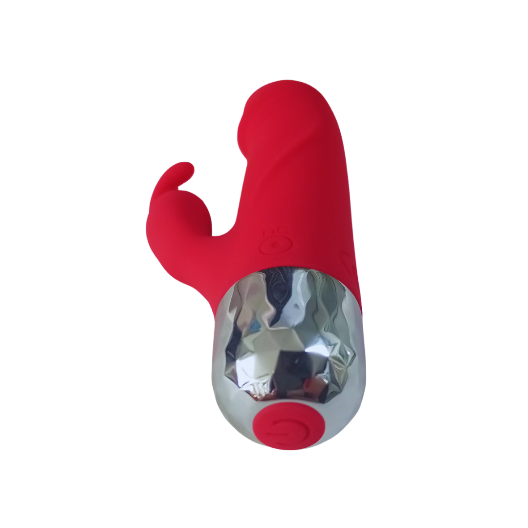 Mini Vibrador Premium de Silicona Medica con Estimulador