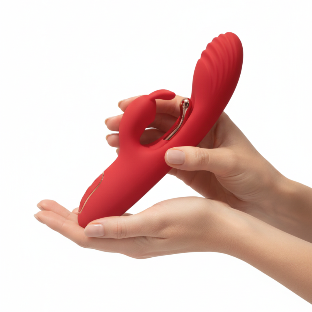 Vibrador Conejo Rabbit Red Pulse - Doble Estimulación Premium con 9 Modos