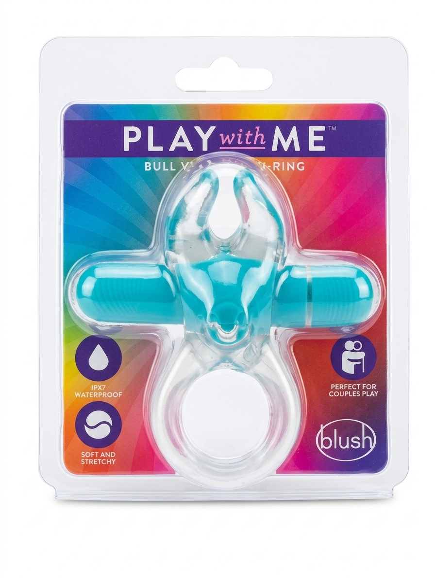 Play with Me Bull Vibrating C-Ring - Blush